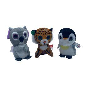 Ty Beanie Boos Set Of 3 Plush Animal Toys Tiggs Tiger  Penguin Kookoo Koala